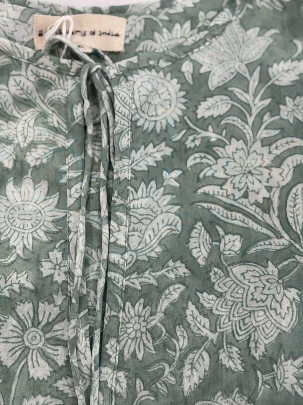 Daughters of India Sage Green Floral Maxi Dress - Picture 6 of 6